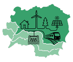 Grafik zeigt Daten zu Energieversorgung in der Steiermark: Wärmebedarf, Energiepotenzial und Infrastrukturdaten werden visualisiert.